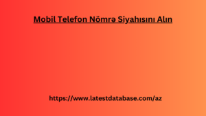 Mobil Telefon Nömrə Siyahısını Alın