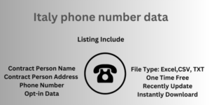 Italy phone number data