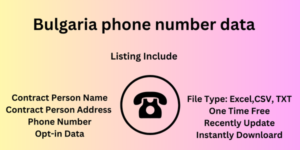 Bulgaria phone number data