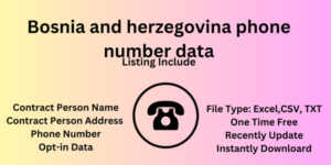 Bosnia and herzegovina phone number data