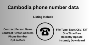 Cambodia phone number data