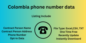 Colombia phone number data